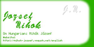 jozsef mihok business card